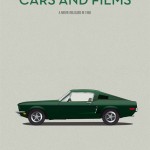 Car Poster Ford Mustang Fastback Bullitt