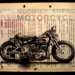 vintage motorcycle drawing