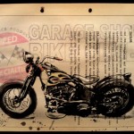 vintage motorcycle drawing